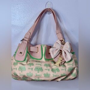 Juicy Couture Pink and Green Shoulder Bag